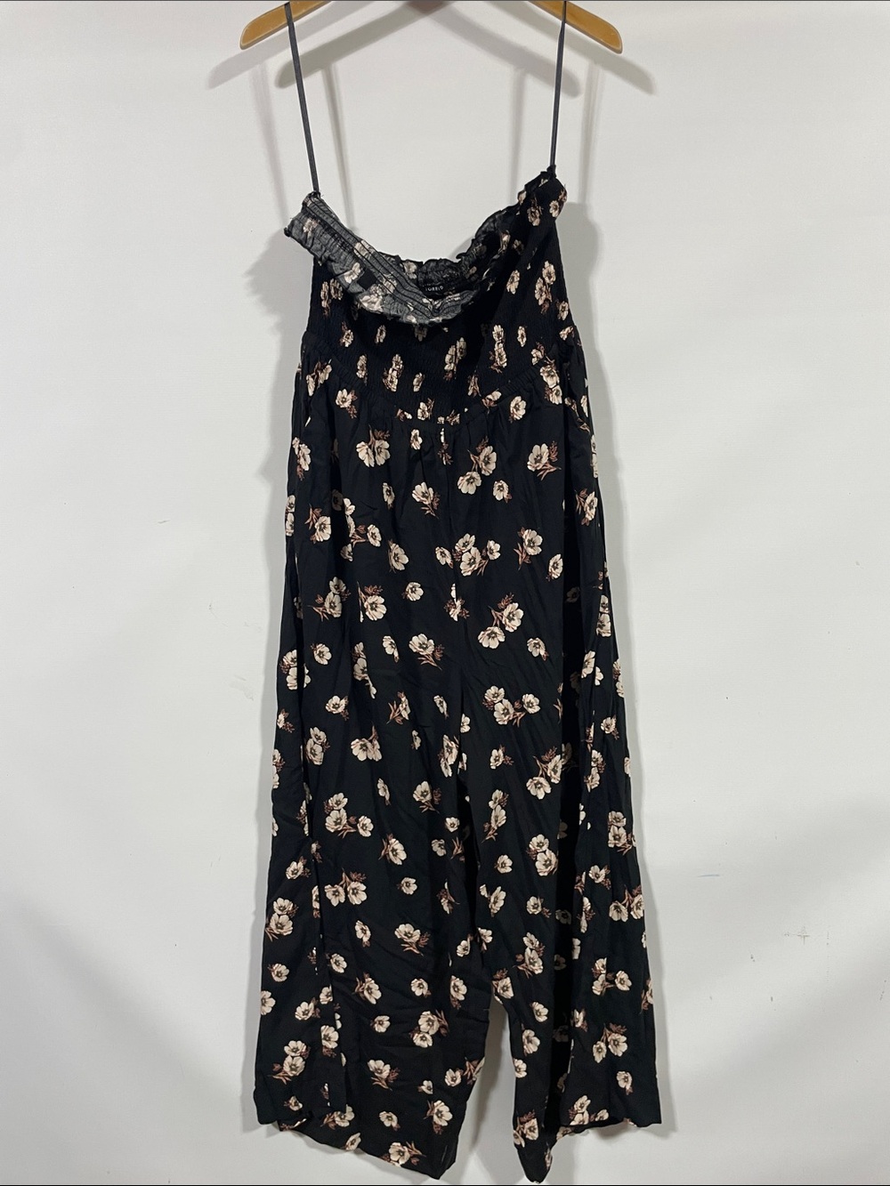 torrid Black Floral Strap Jumpsuit